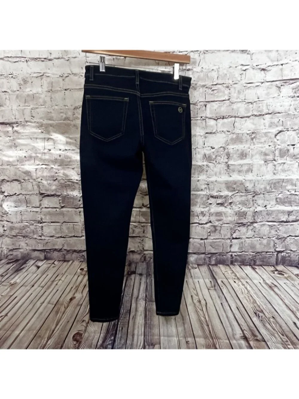 Michael Kors Izzy Skinny Dark Wash Ankle Crop Denim Jeans